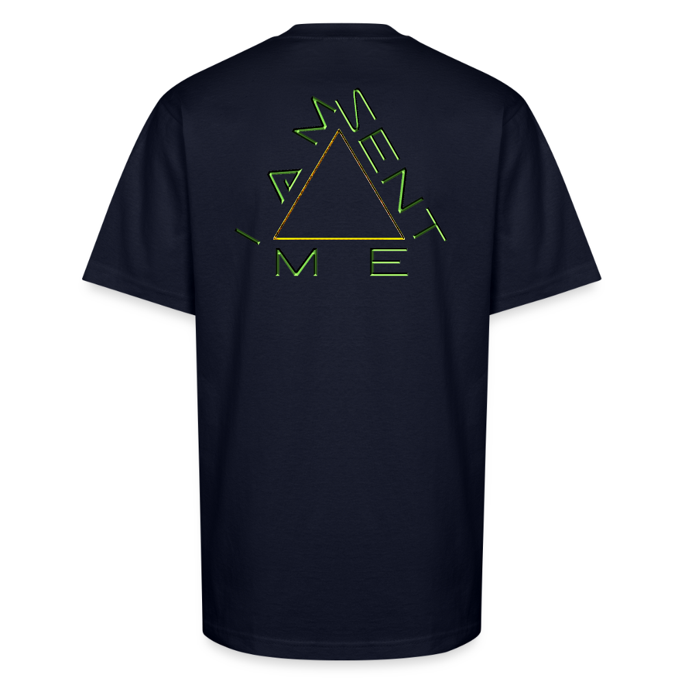 I AM SENT ME 01 Designer Shaka Wear Men's Oversized Heavyweight T-shirt (9 colors) - navy