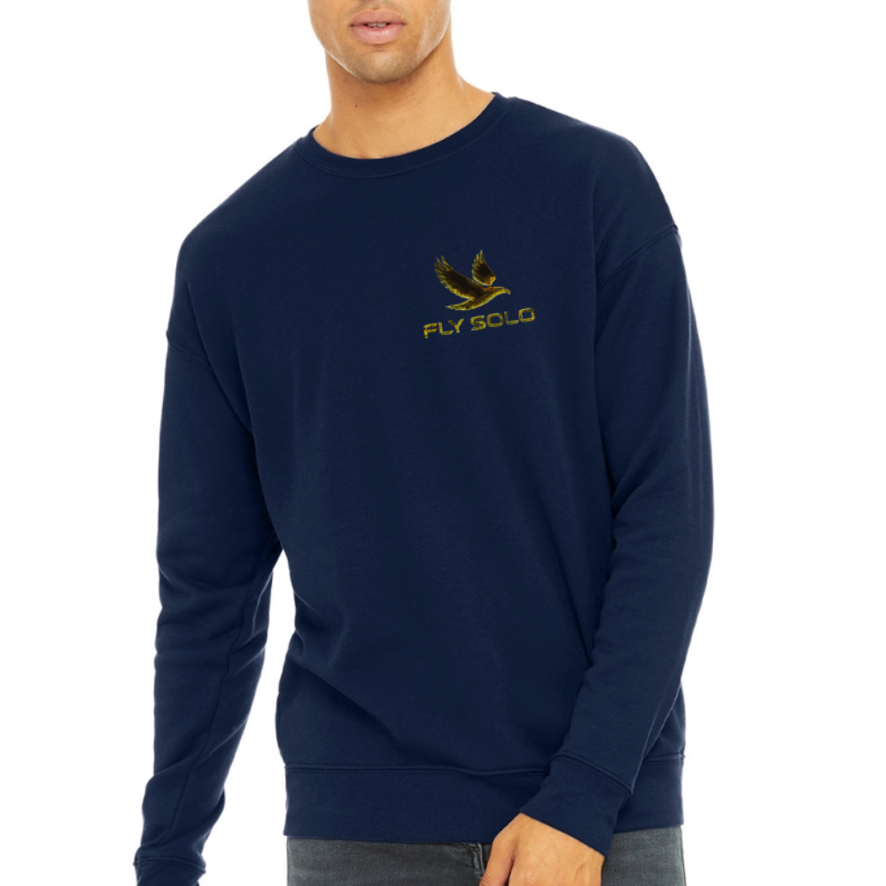 Outspoken Designs 03-01 "Fly Solo" Designer Bella + Canvas Unisex Sweatshirt - navy