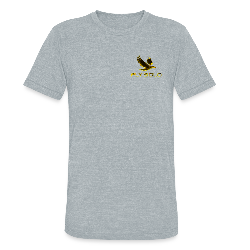 Outspoken Designs 03-01 "Fly Solo" Designer Bella+Canvas Unisex Tri-Blend T-Shirt - heather grey