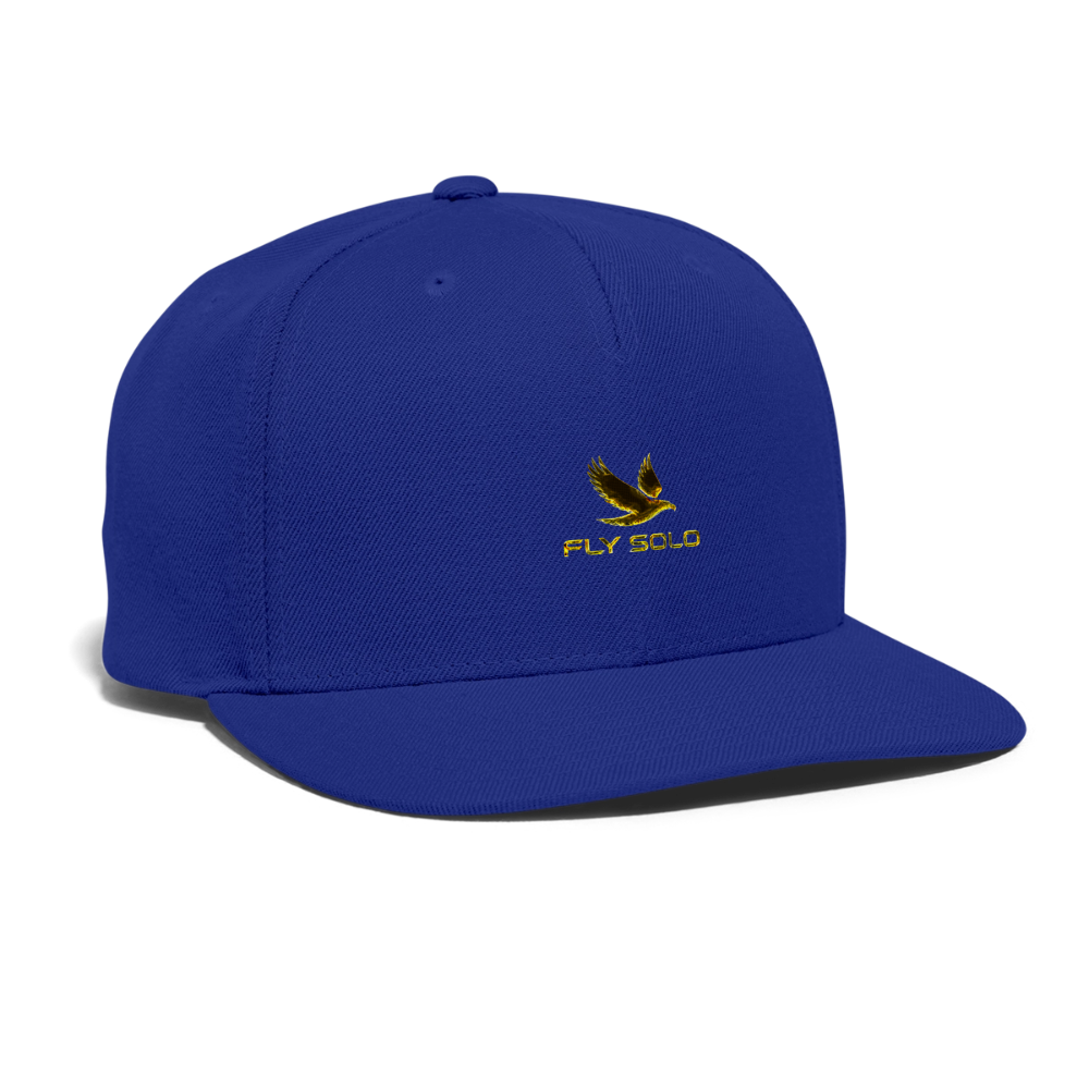 Outspoken Designs 03-01 "Fly Solo" Designer Yupoong Snapback Baseball Cap - royal blue