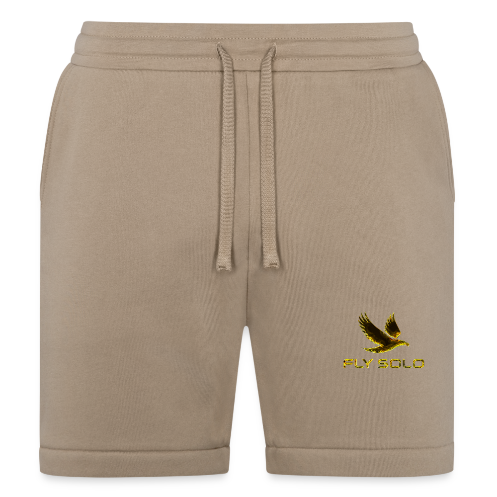 Outspoken Designs 03-01 "Fly Solo" Designer Bella+Canvas Unisex Sweatshorts - tan