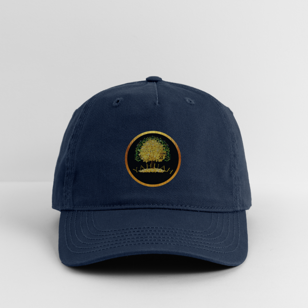 Yahuah-Tree of Life 03-01 Designer Econscious Organic Baseball Cap (6 colors) - navy