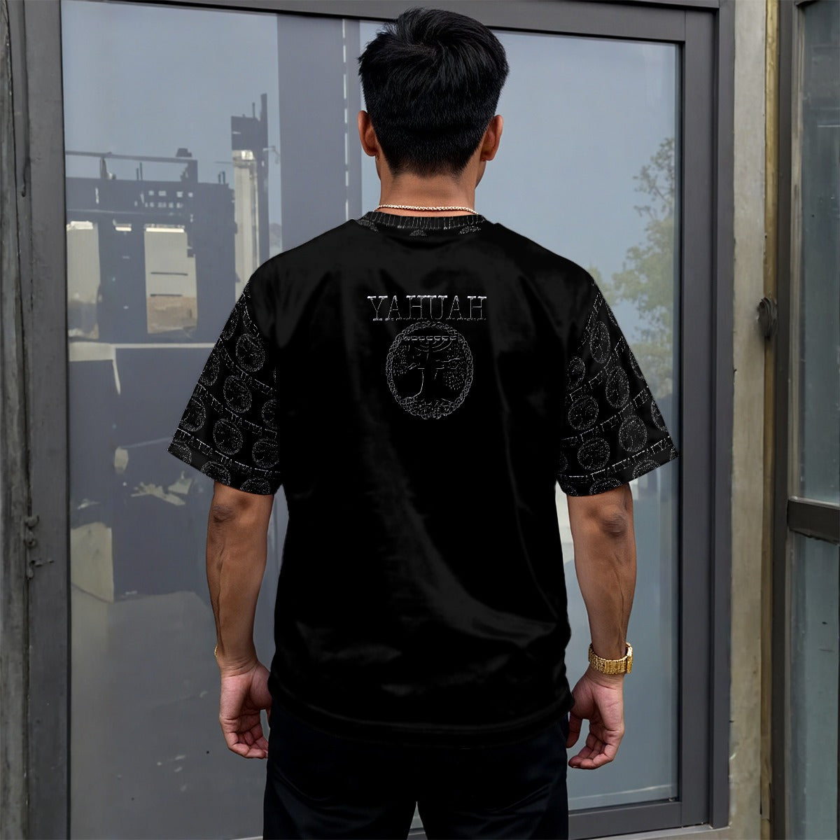 Yahuah-Tree of Life 02-04 Men's Designer Drop Shoulder T-shirt
