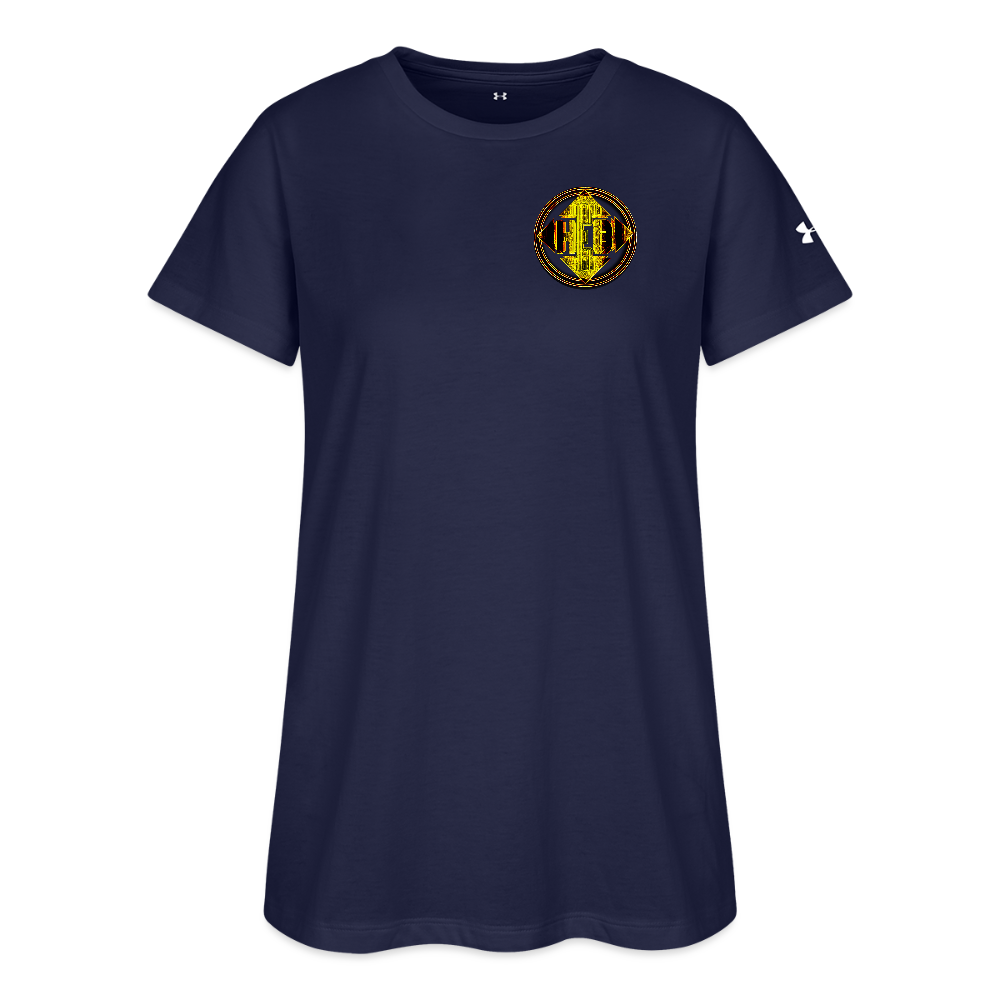 Hebrew World 02-01 Designer Under Armour Ladies Athletic 2.0 T-shirt (4 colors) - navy