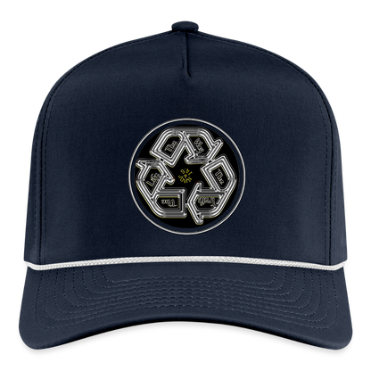 Truth Illustrated 03-02 Designer Imperial Headwear Rope Cap (4 colors) - navy/white