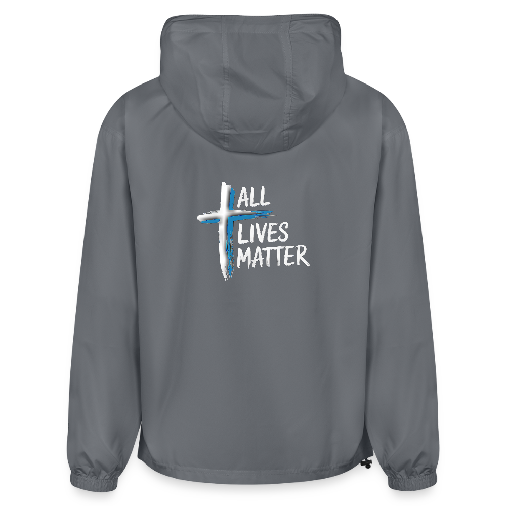 Outspoken Designs 04-02 "All Lives Matter" Designer Champion Packable Unisex Jacket - gray