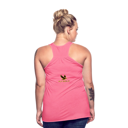Outspoken Designs 03-01 "Fly Solo" Designer Bella + Canvas Ladies Flowy Tank Top - neon pink