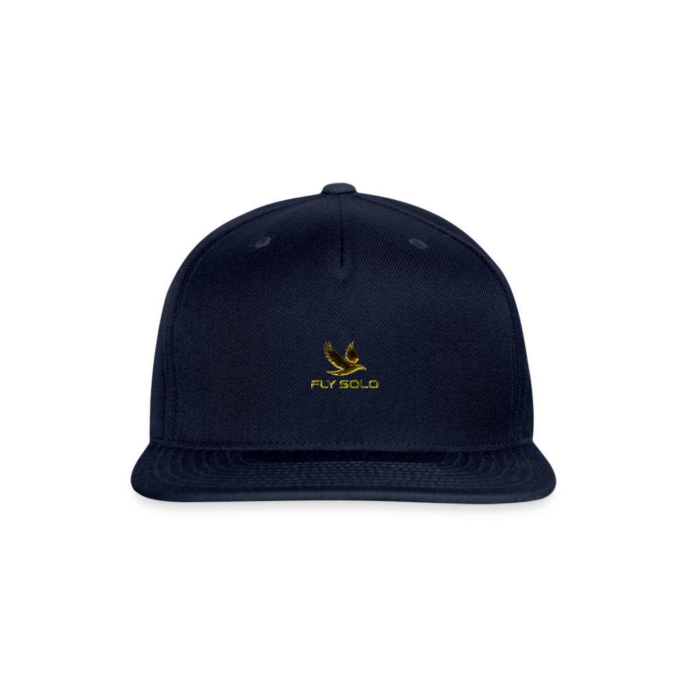 Outspoken Designs 03-01 "Fly Solo" Designer Yupoong Snapback Baseball Cap - navy