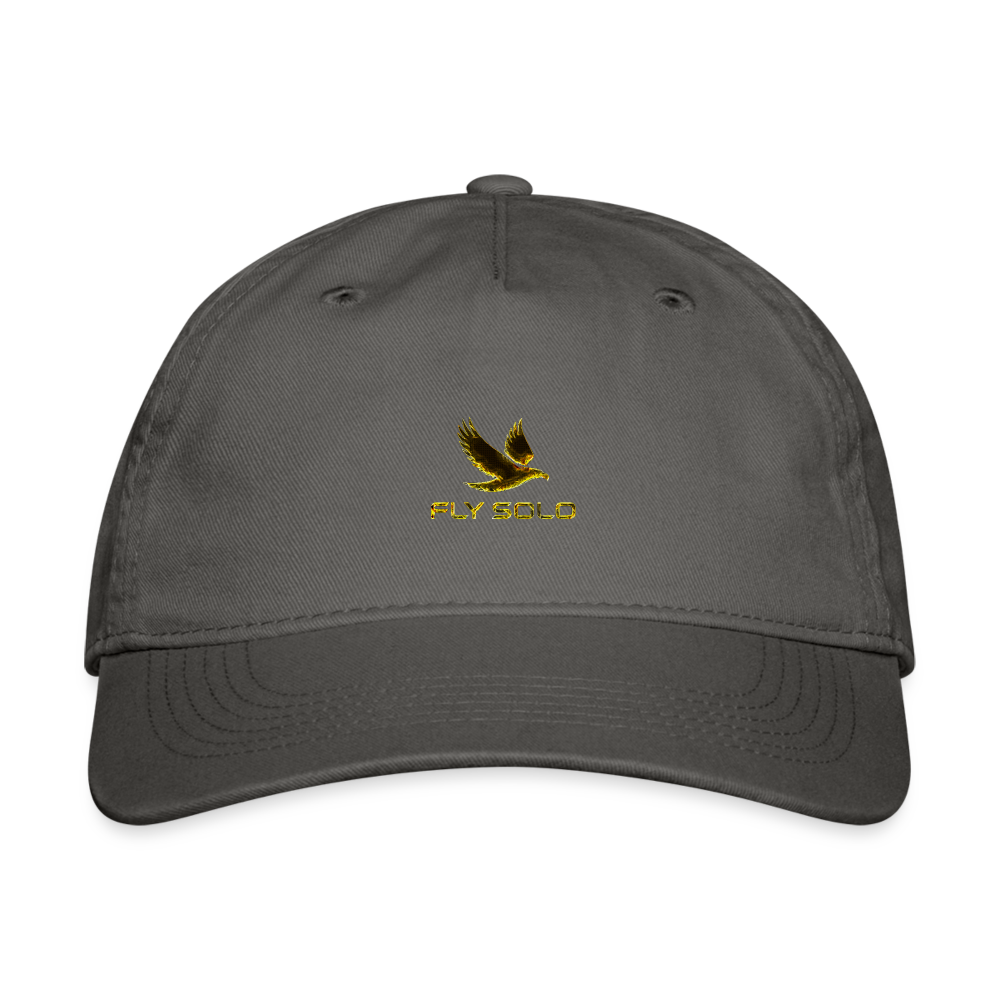 Outspoken Designs 03-01 "Fly Solo" Designer Organic Baseball Cap - charcoal