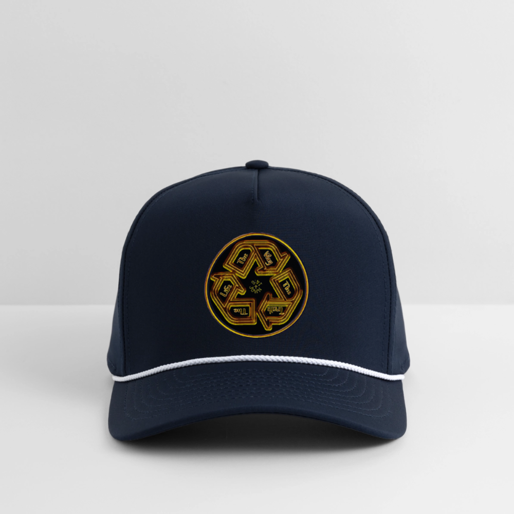 Truth Illustrated 03-01 Designer Imperial Headwear Rope Cap (4 colors) - navy/white