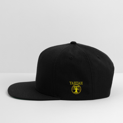 Yahuah-Tree of Life 02-01 Designer Sport-Tek Yupoong Snapback Baseball Cap - black