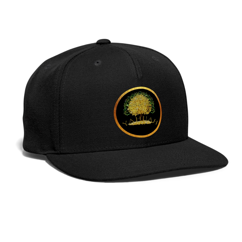 Yahuah-Tree of Life 03-01 Designer Yupoong Snapback Baseball Cap (7 colors) - black