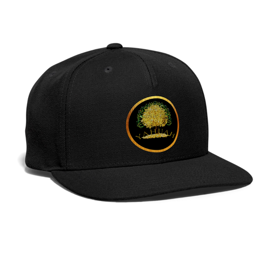 Yahuah-Tree of Life 03-01 Designer Yupoong Snapback Baseball Cap (7 colors) - black