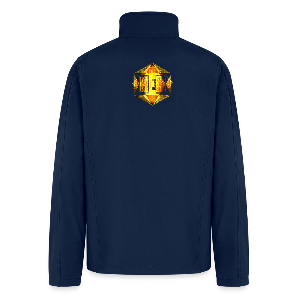 Hebrew World 01-01 Designer Port Authority Men’s Soft Shell Zip Sweatshirt (3 colors) - navy