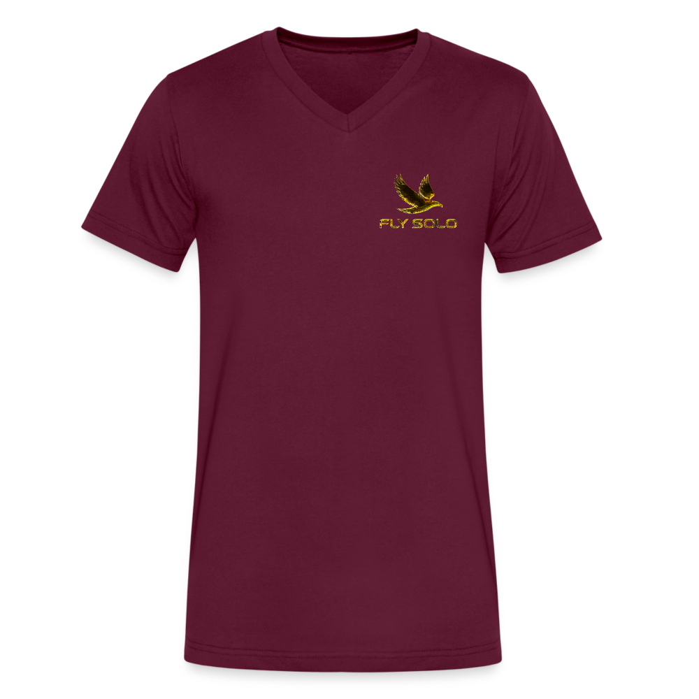 Outspoken Designs 03-01 "Fly Solo" Designer Bella + Canvas Men's V-neck T-shirt - maroon