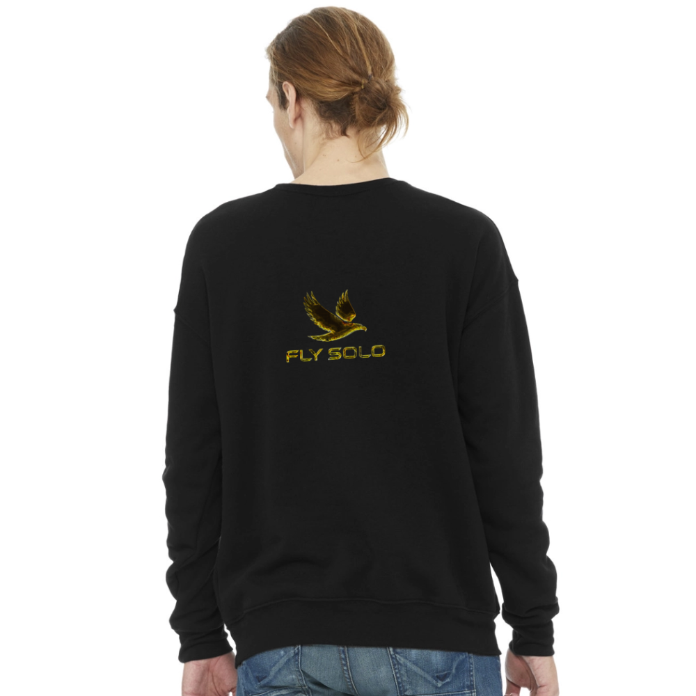 Outspoken Designs 03-01 "Fly Solo" Designer Bella + Canvas Unisex Sweatshirt - black