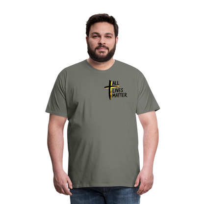 Outspoken Designs 04-01 "All Lives Matter" Men's Designer Premium Cotton T-shirt (10 colors) - asphalt gray