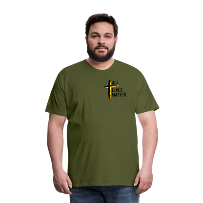 Outspoken Designs 04-01 "All Lives Matter" Men's Designer Premium Cotton T-shirt (10 colors) - olive green