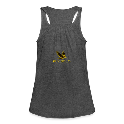 Outspoken Designs 03-01 "Fly Solo" Designer Bella + Canvas Ladies Flowy Tank Top - deep heather