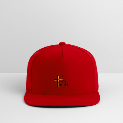 Outspoken Designs 04-01 "All Lives Matter" Designer Yupoong Snapback Baseball Cap (4 colors) - red