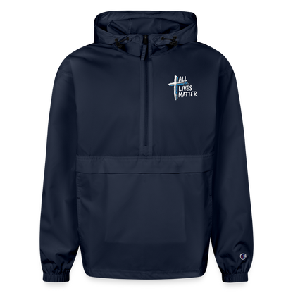 Outspoken Designs 04-02 "All Lives Matter" Designer Champion Packable Unisex Jacket - french navy