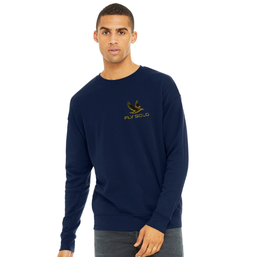 Outspoken Designs 03-01 "Fly Solo" Designer Bella + Canvas Unisex Sweatshirt - navy