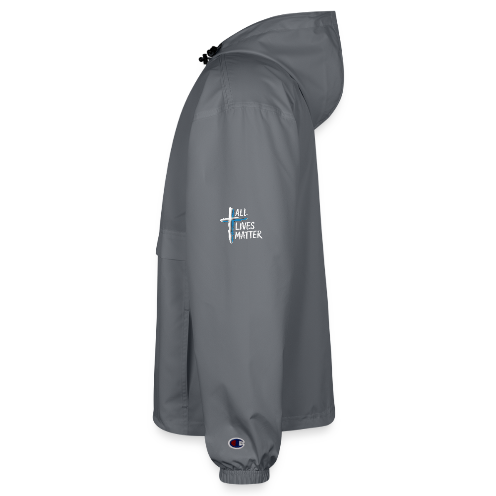 Outspoken Designs 04-02 "All Lives Matter" Designer Champion Packable Unisex Jacket - gray