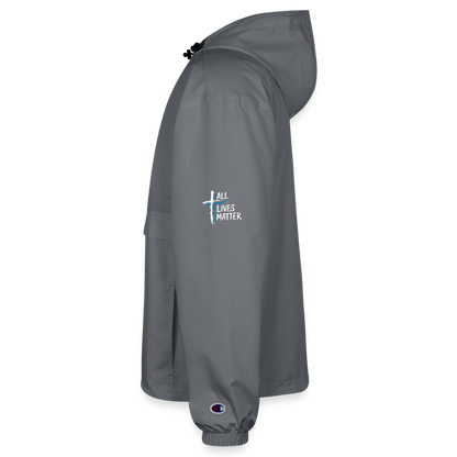 Outspoken Designs 04-02 "All Lives Matter" Designer Champion Packable Unisex Jacket - gray