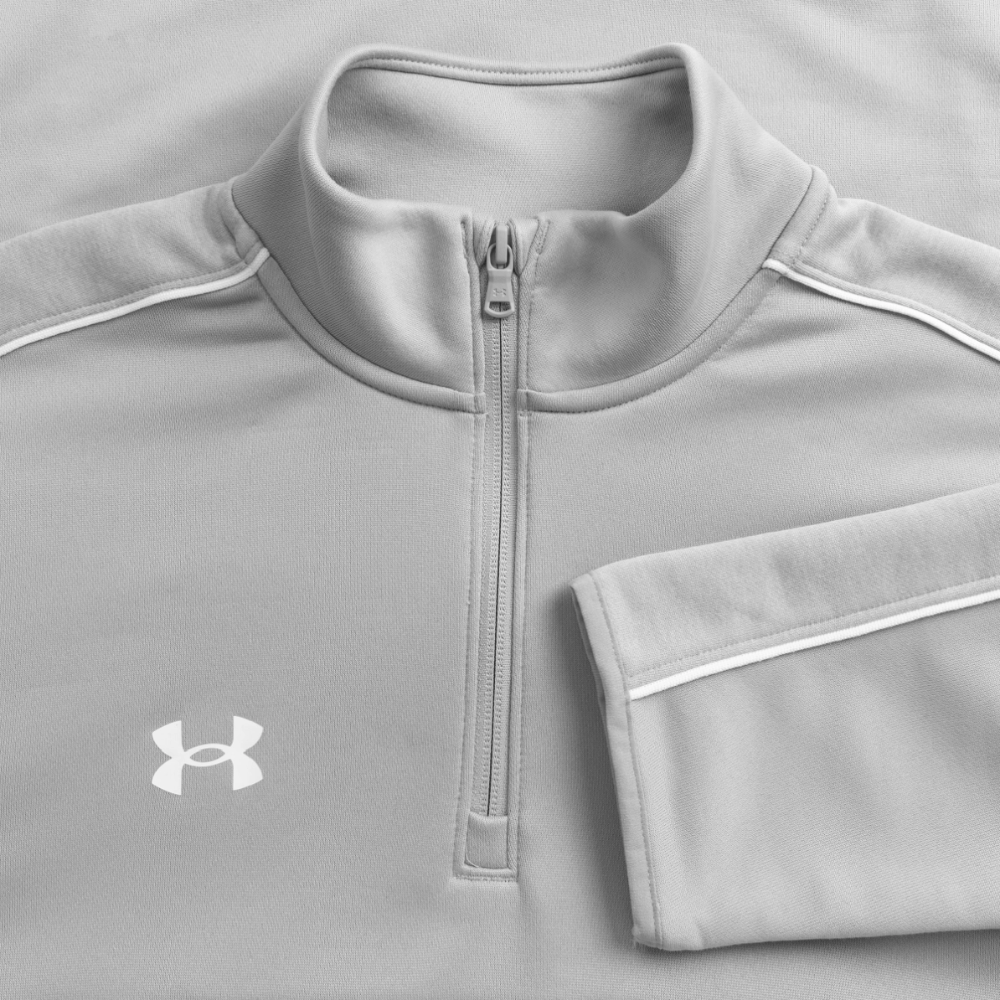 Hebrew World 02-01 Designer Under Armour Ladies Command Quarter Zip 2.0 Sweatshirt (3 colors) - light gray