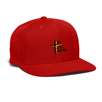 Outspoken Designs 04-01 "All Lives Matter" Designer Yupoong Snapback Baseball Cap (4 colors) - red