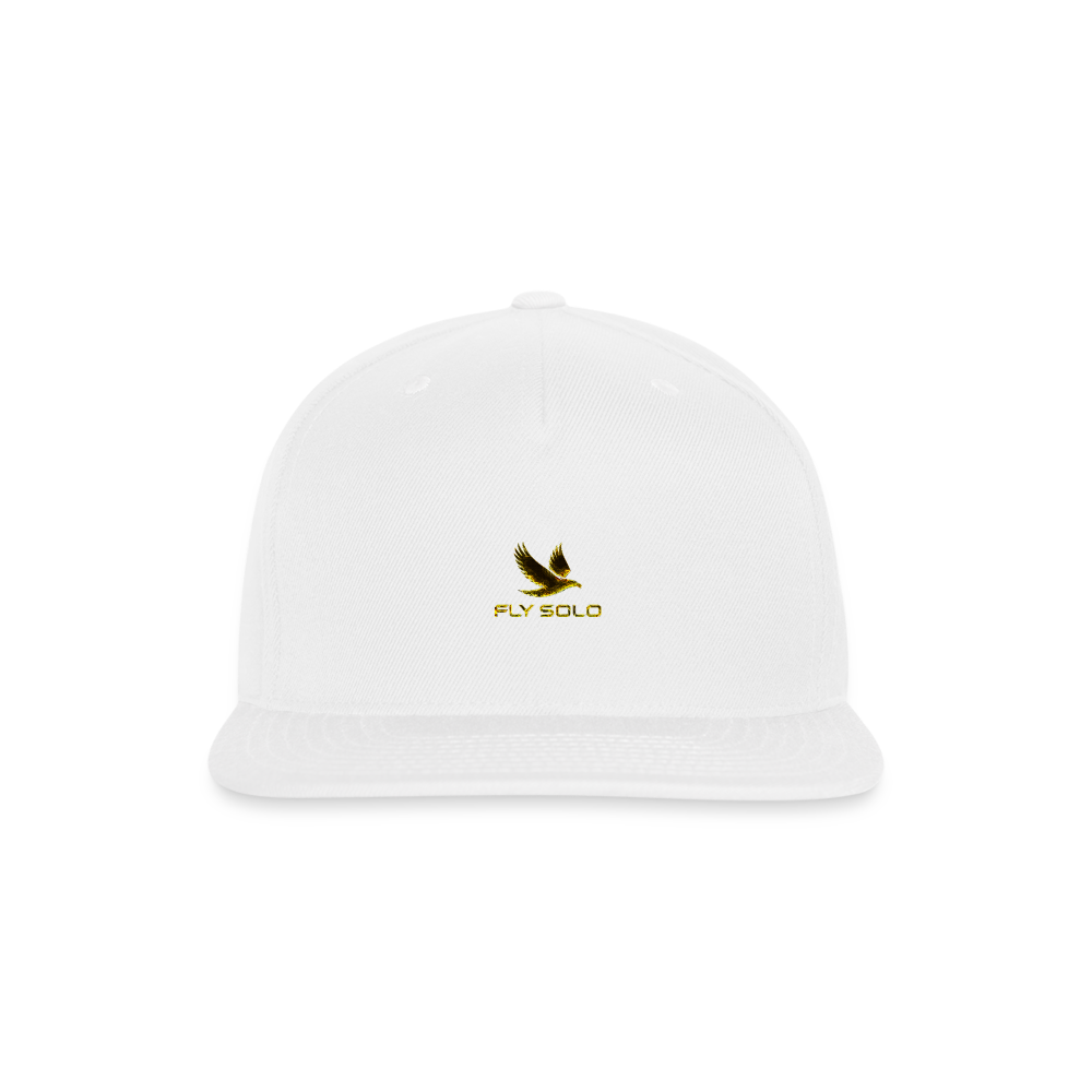 Outspoken Designs 03-01 "Fly Solo" Designer Yupoong Snapback Baseball Cap - white