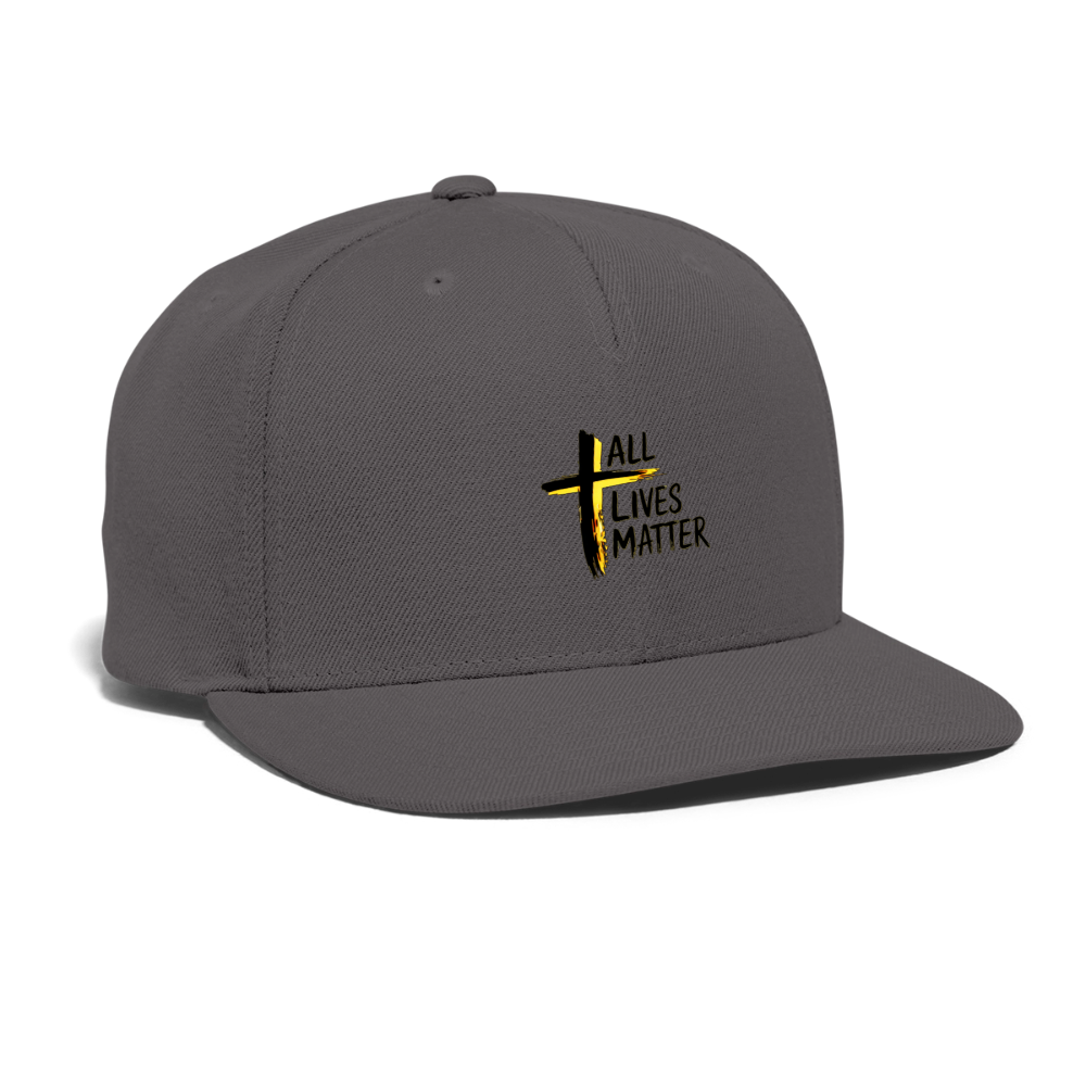 Outspoken Designs 04-01 "All Lives Matter" Designer Yupoong Snapback Baseball Cap (4 colors) - dark grey