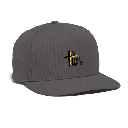 Outspoken Designs 04-01 "All Lives Matter" Designer Yupoong Snapback Baseball Cap (4 colors) - dark grey