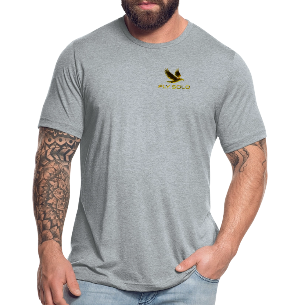 Outspoken Designs 03-01 "Fly Solo" Designer Bella+Canvas Unisex Tri-Blend T-Shirt - heather grey