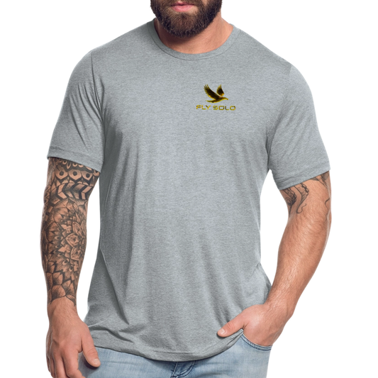 Outspoken Designs 03-01 "Fly Solo" Designer Bella+Canvas Unisex Tri-Blend T-Shirt - heather grey