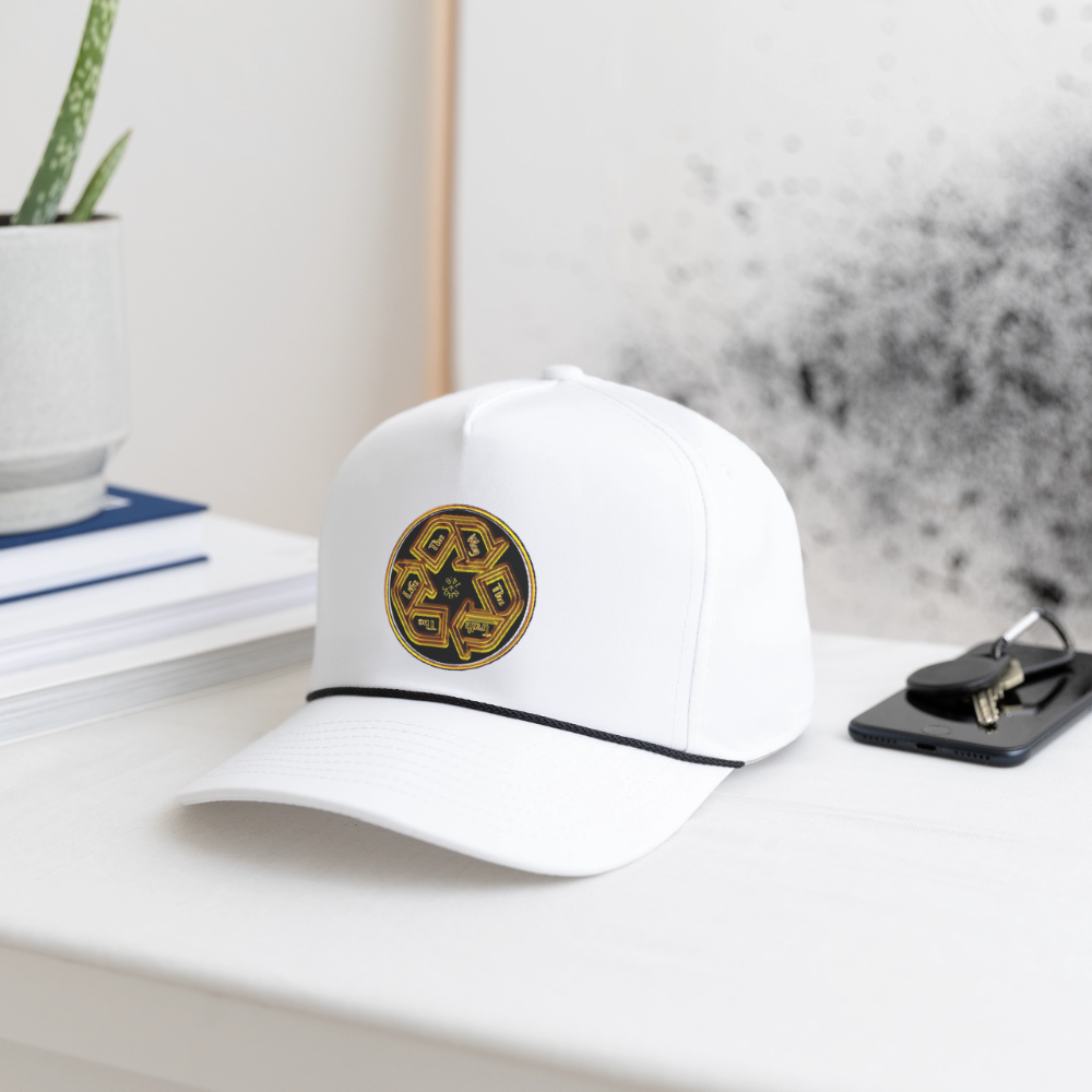 Truth Illustrated 03-01 Designer Imperial Headwear Rope Cap (4 colors) - white/black