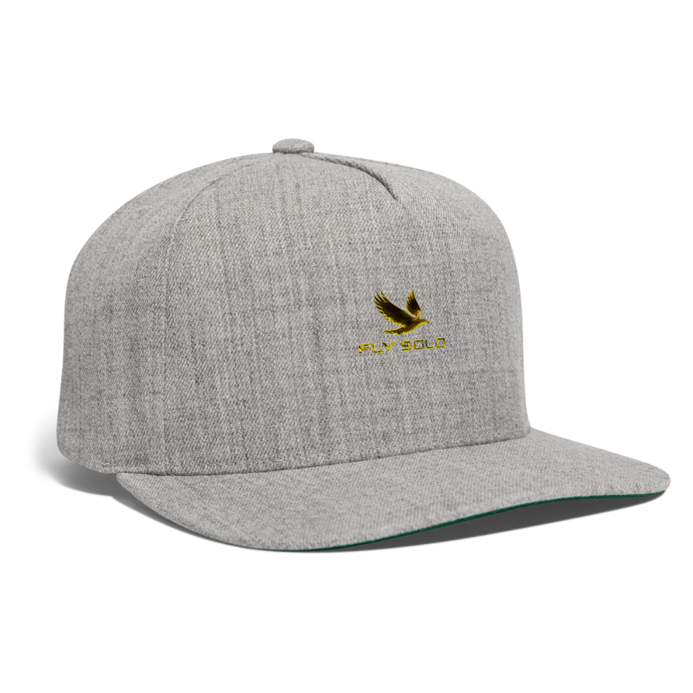 Outspoken Designs 03-01 "Fly Solo" Designer Yupoong Snapback Baseball Cap - heather gray