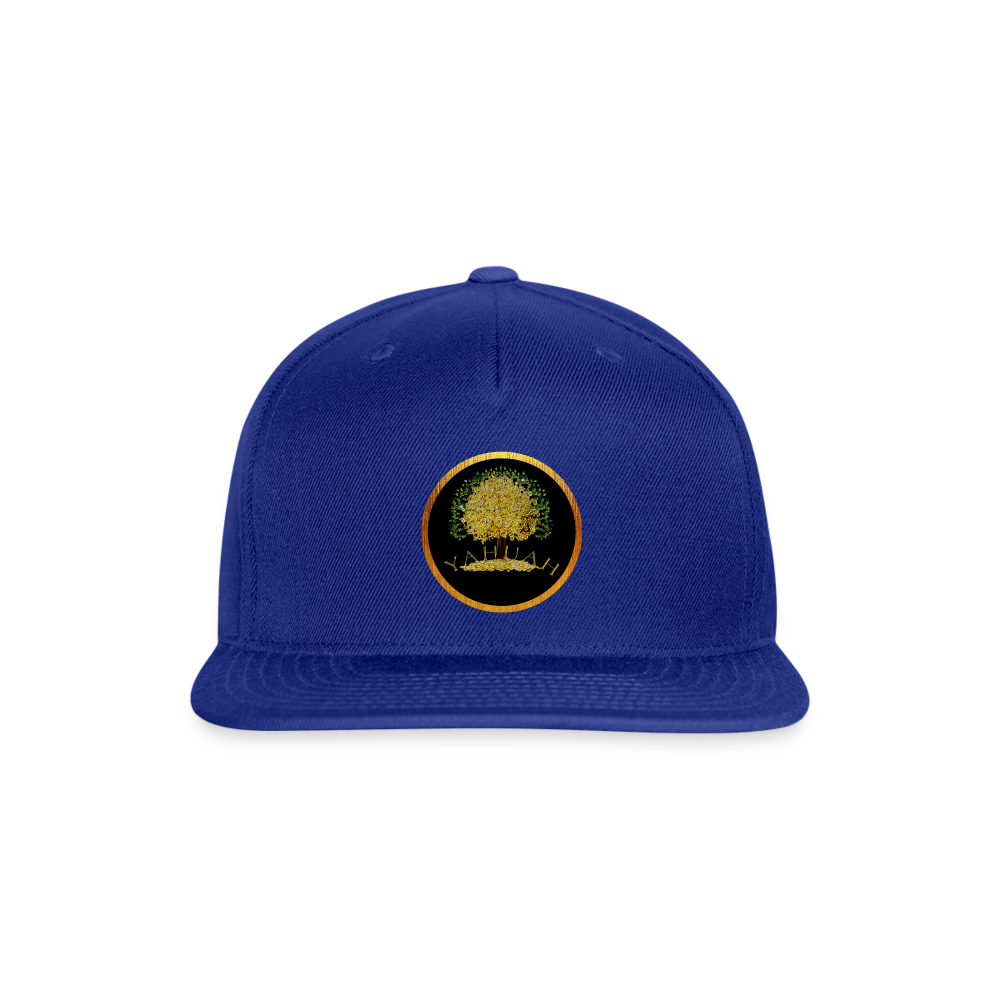 Yahuah-Tree of Life 03-01 Designer Yupoong Snapback Baseball Cap (7 colors) - royal blue