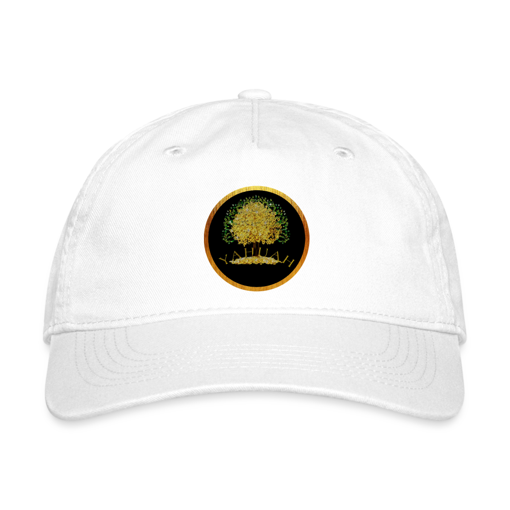 Yahuah-Tree of Life 03-01 Designer Econscious Organic Baseball Cap (6 colors) - white