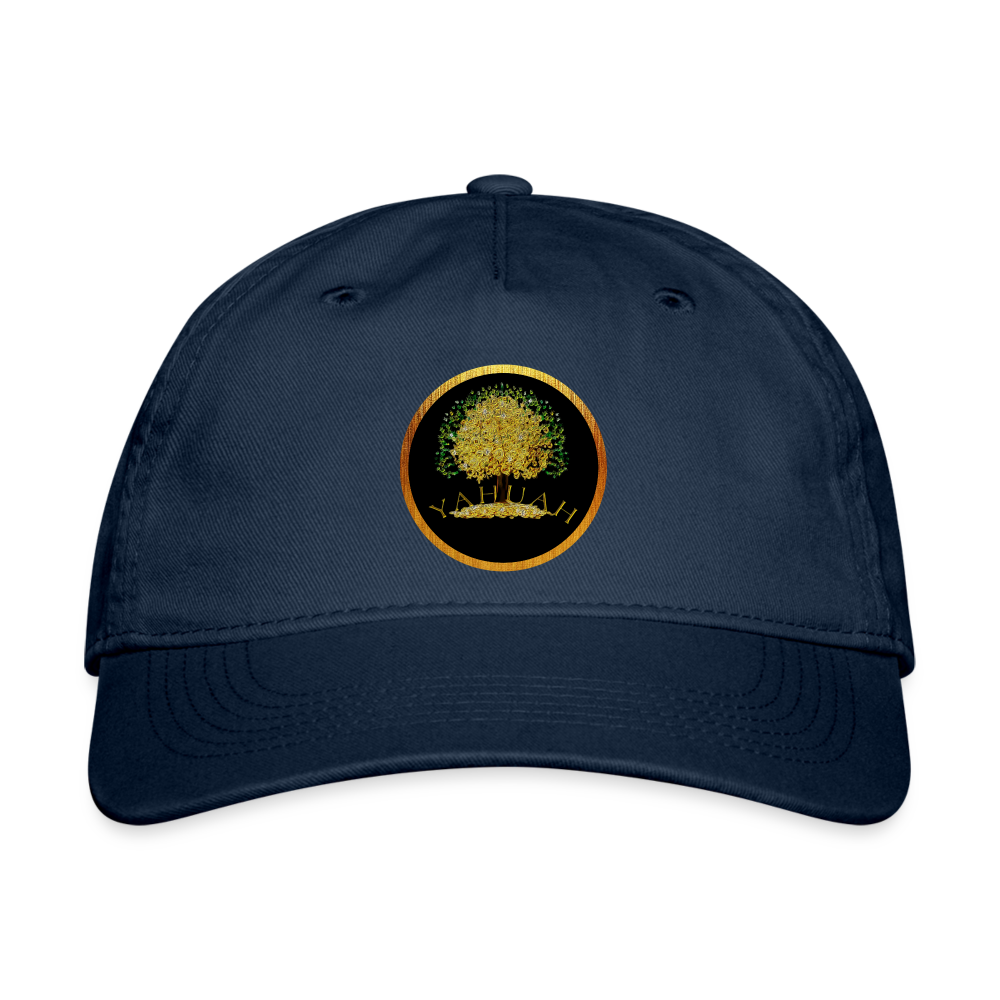 Yahuah-Tree of Life 03-01 Designer Econscious Organic Baseball Cap (6 colors) - navy