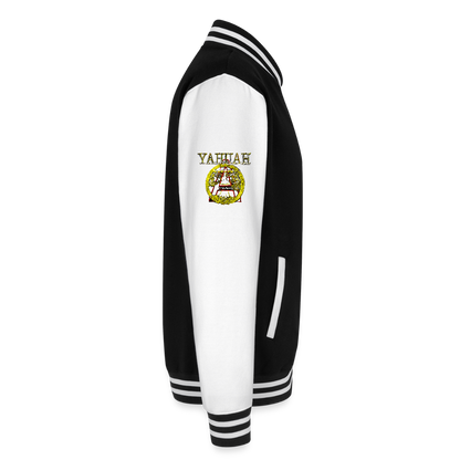 A-Team 01-01 Designer AWDis Just Hoods Heavyweight Letterman Jacket (5 colors) - black/white
