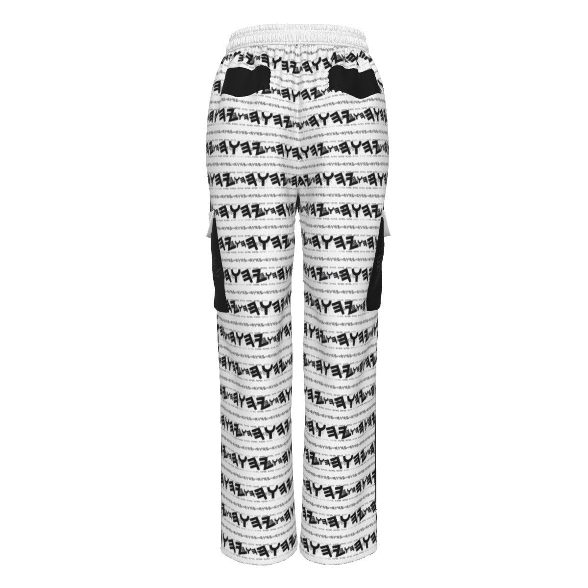 Most High God - Yahuah 01-01 White Ladies Designer Cargo Sweatpants (Style 02)