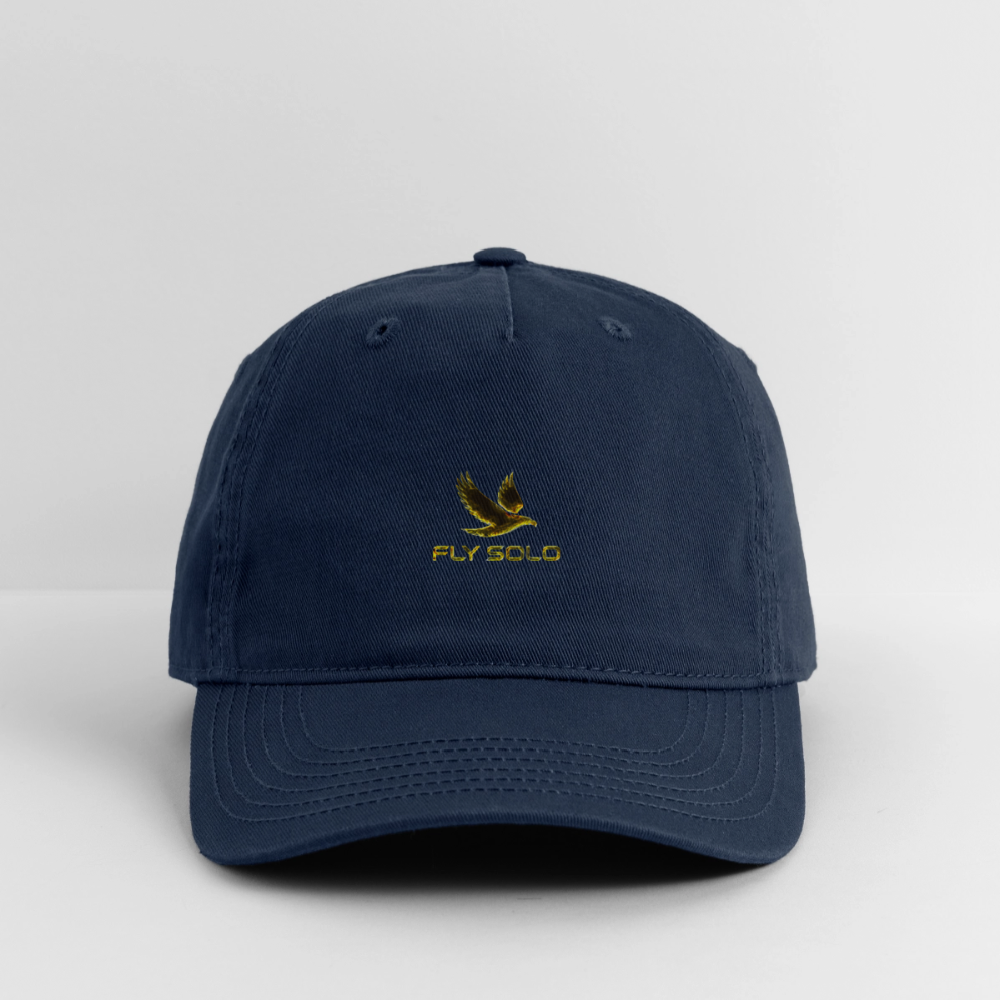 Outspoken Designs 03-01 "Fly Solo" Designer Organic Baseball Cap - navy