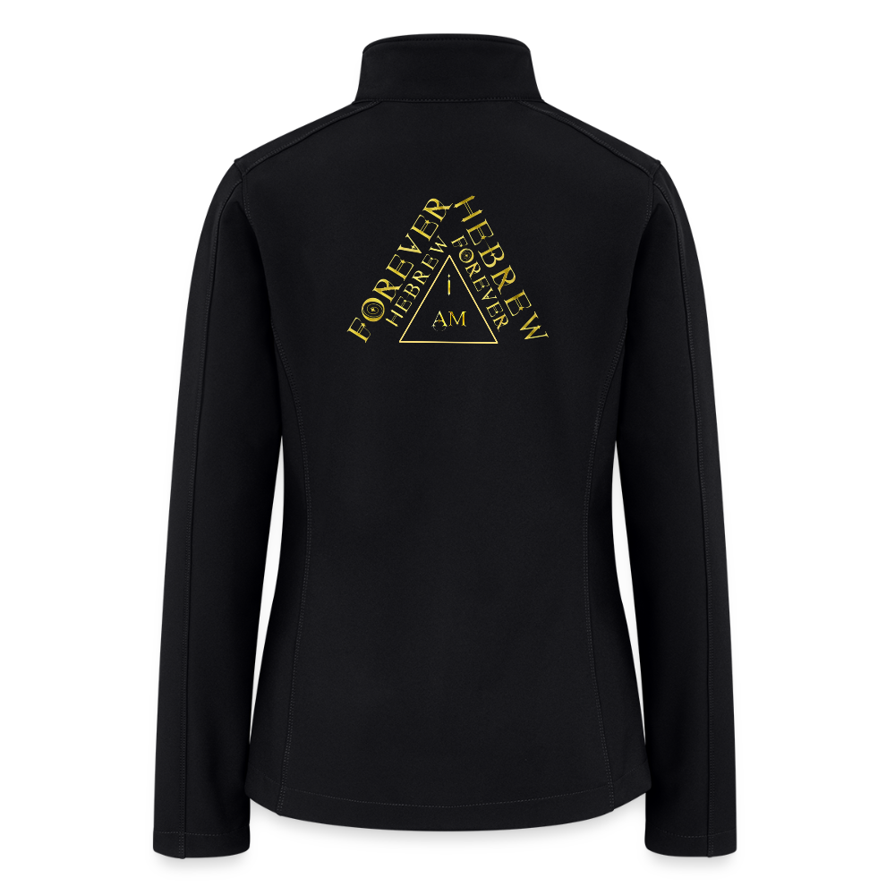 I AM HEBREW 03-01 Designer Port Authority Ladies Soft Shell Windbreaker (4 colors) - black