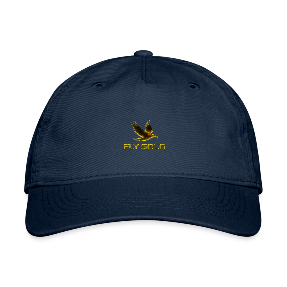 Outspoken Designs 03-01 "Fly Solo" Designer Organic Baseball Cap - navy