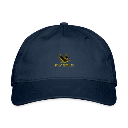 Outspoken Designs 03-01 "Fly Solo" Designer Organic Baseball Cap - navy
