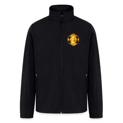 Hebrew World 01-01 Designer Port Authority Men’s Soft Shell Zip Sweatshirt (3 colors) - black