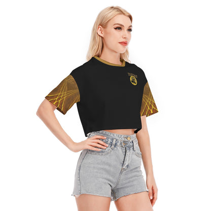Yahuah-Tree of Life 02-03 Voltage Drop Shoulder Cotton Crop Top