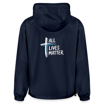 Outspoken Designs 04-02 "All Lives Matter" Designer Champion Packable Unisex Jacket - french navy