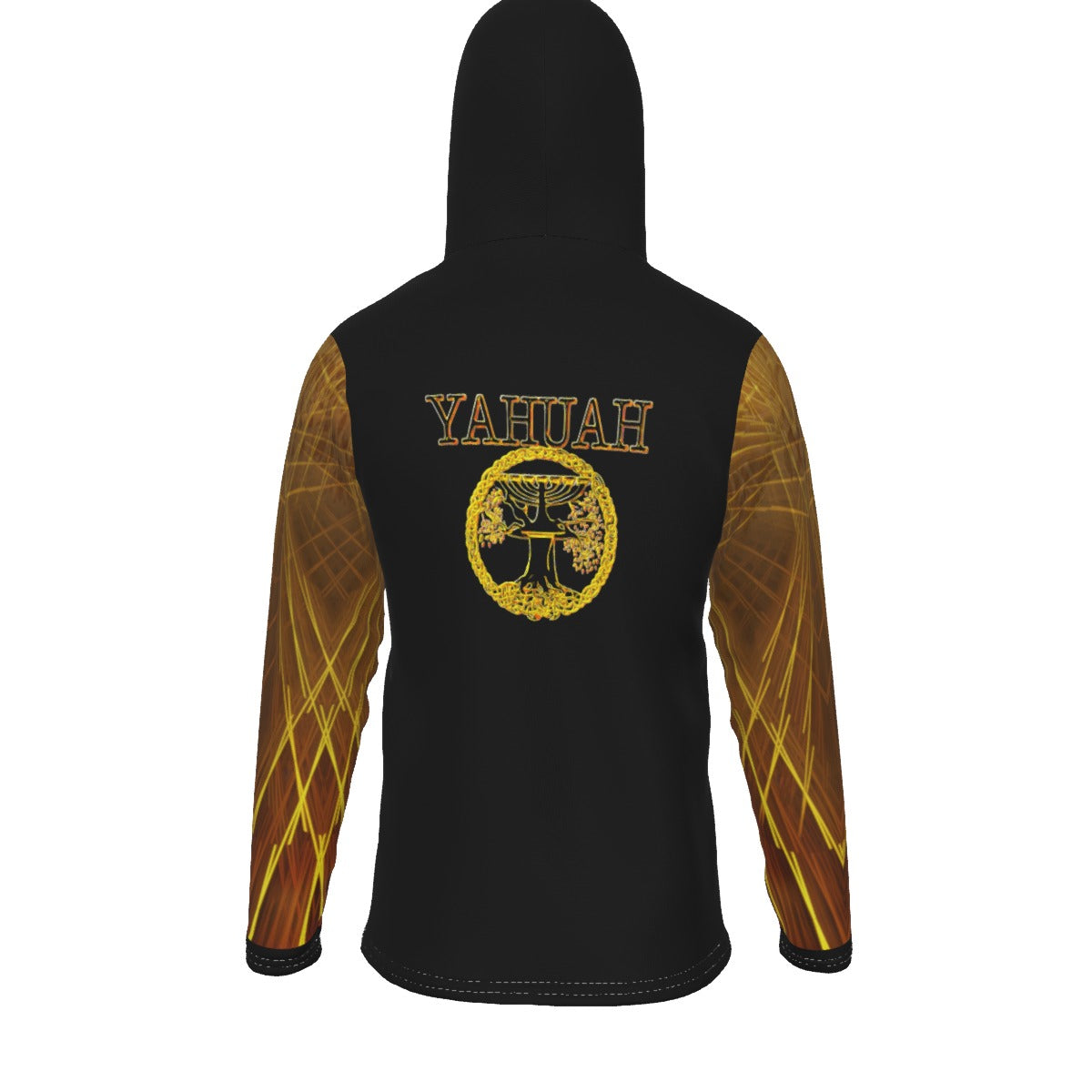 Yahuah-Tree of Life 02-03 Voltage Men's Designer Hoodie with Face Mask